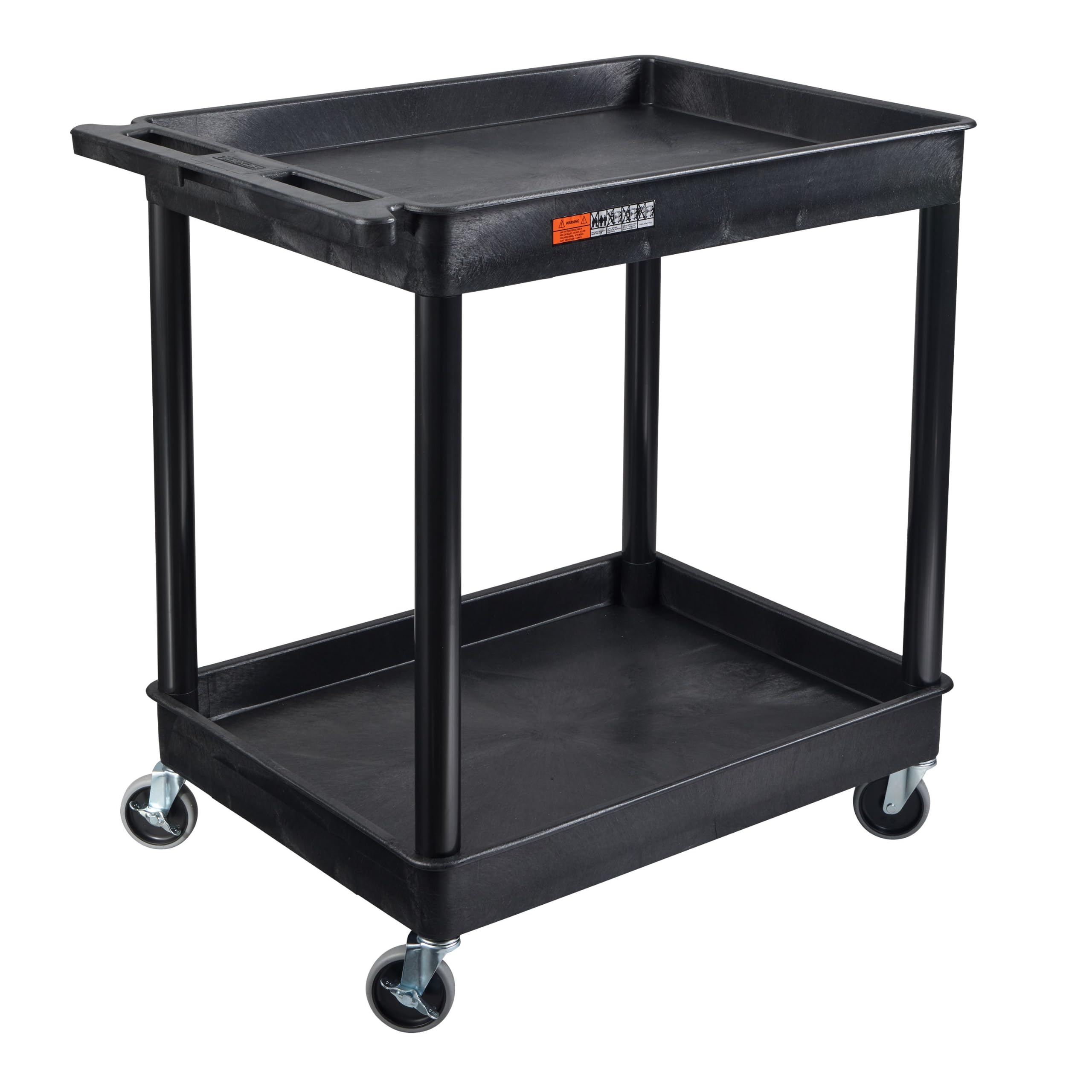 2 Shelf Large Black Tub Cart