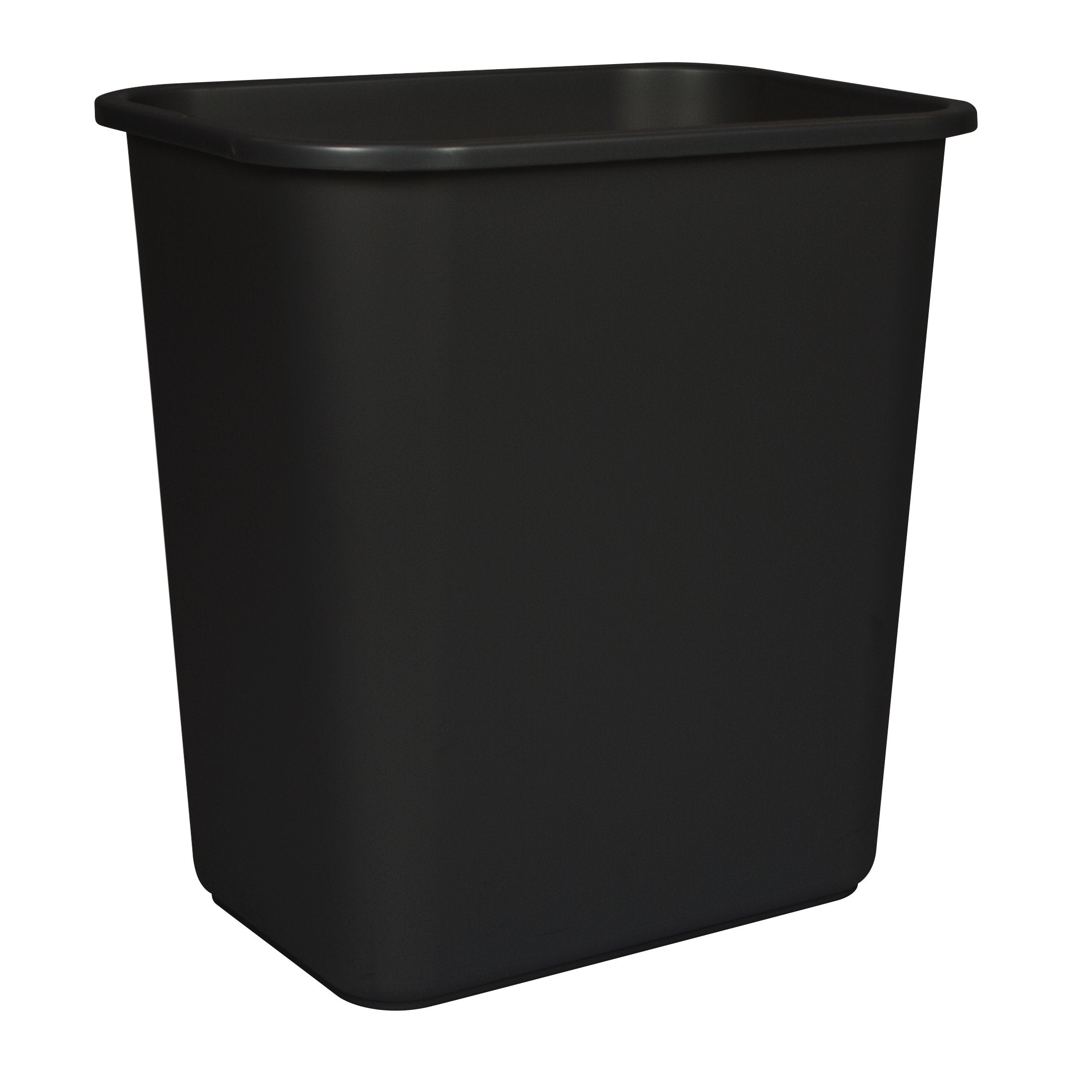 School Smart Indoor Waste Basket, 28 Quart, Black, Each