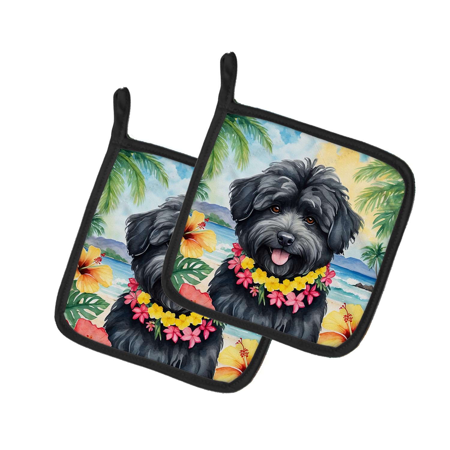 Puli Luau Pair of Pot Holders