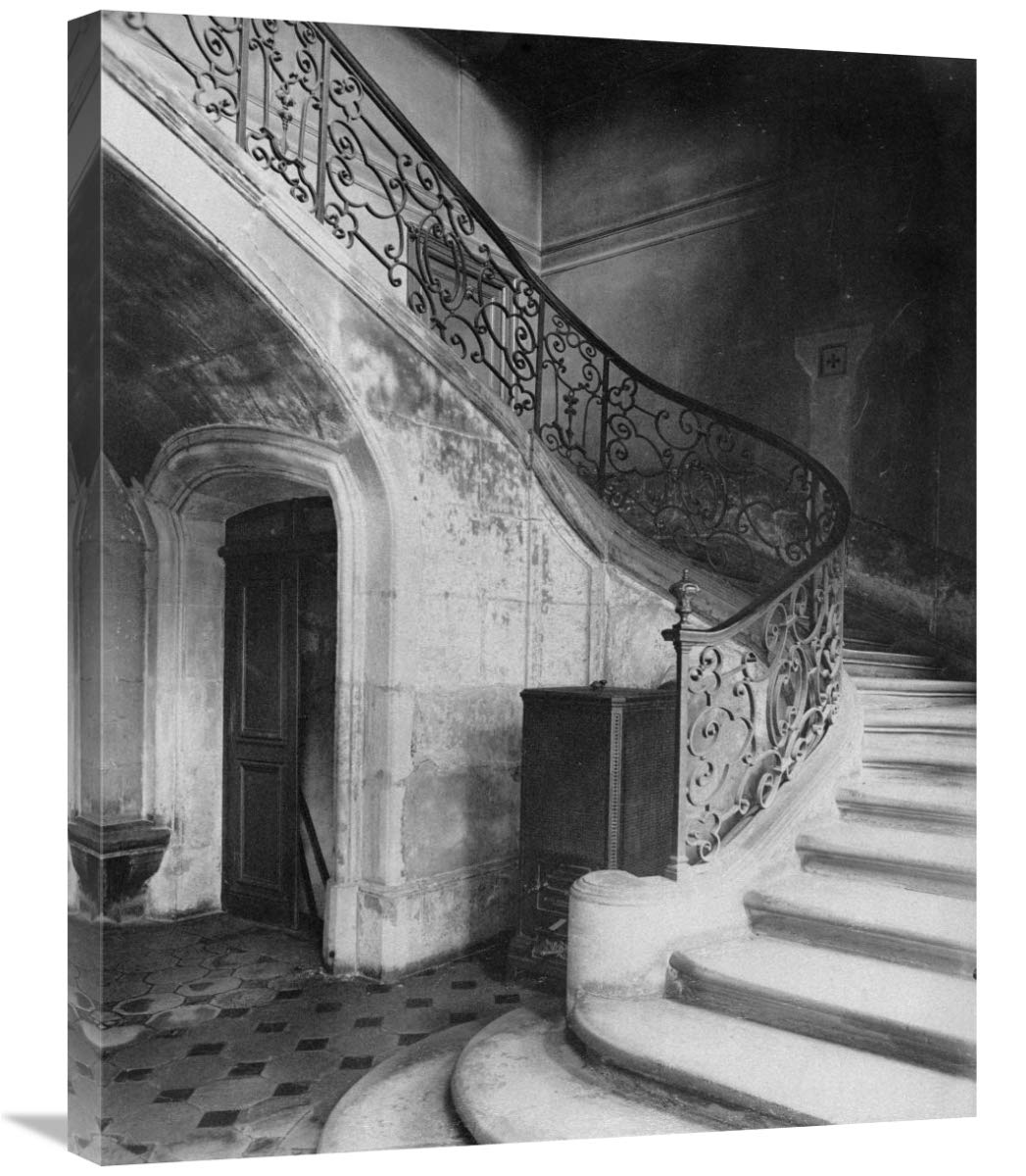 Paris, 1900 - Staircase, Htel de Brinvilliers, rue Charles V-Canvas Art-24x30”