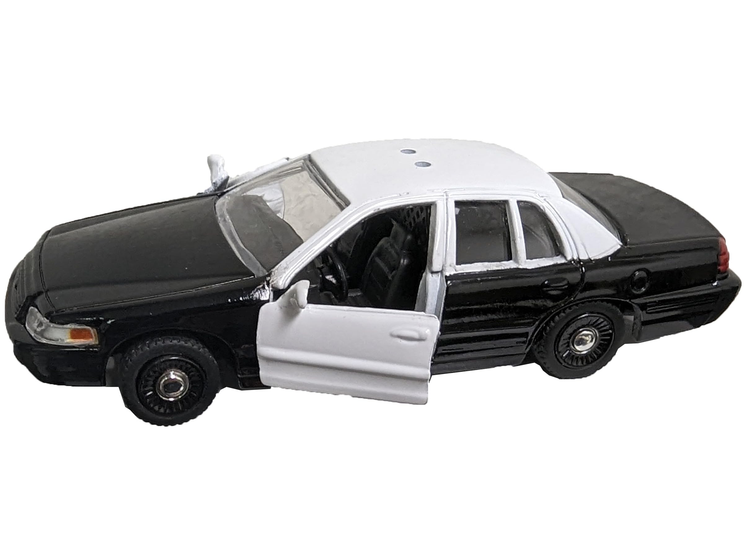 Ford Crown Victoria Police Interceptor Black and White 1/43 Diecast Model Car by Motormax
