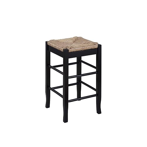 Yardlio Modern Square Rush Stool: Stable, Durable, Elegant Design with Customizable Finish