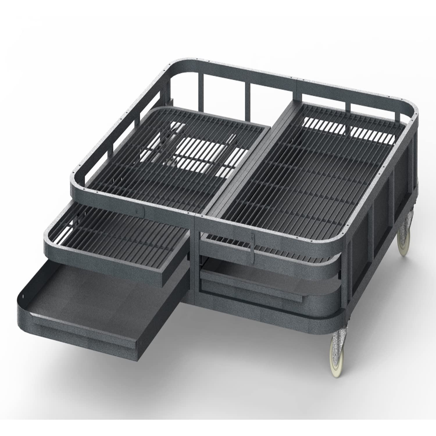 Base for WI8561, Easy glide wheel, slide trays and grates