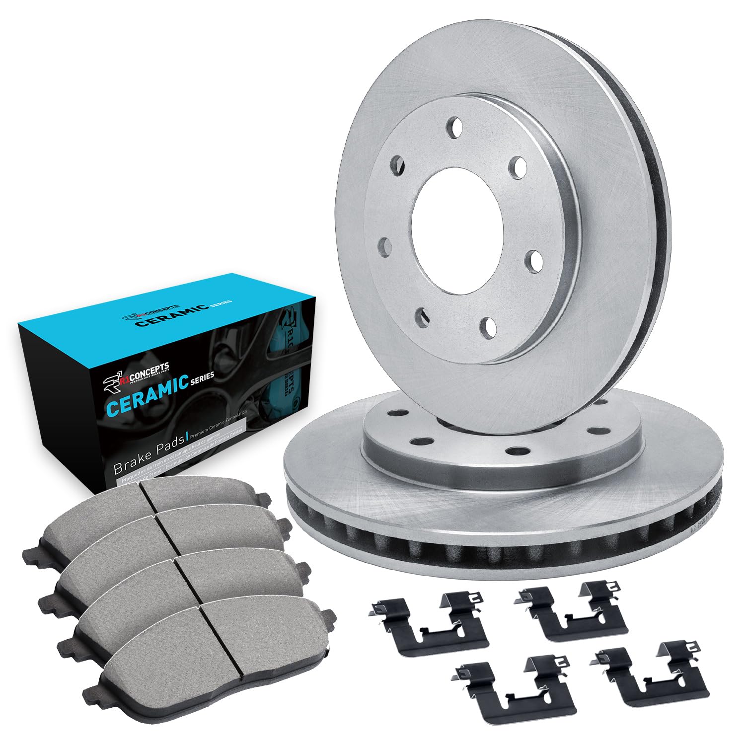 R1 Concepts Disc Brake Rotor Set with Ceramic Pads and Hardware WFWH1-54118