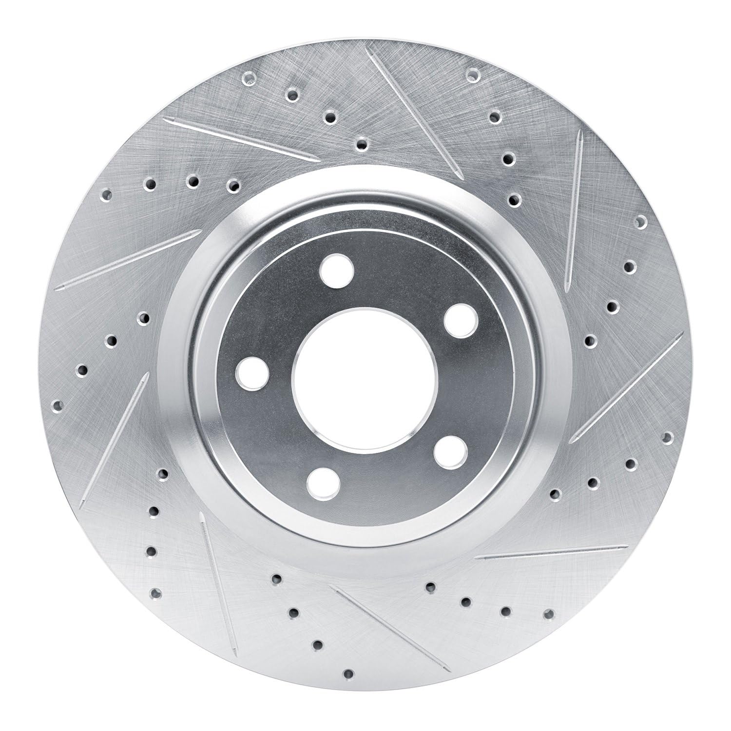 R1 Concepts Brake Rotor Drilled and Slotted Silver EDZ-54277R