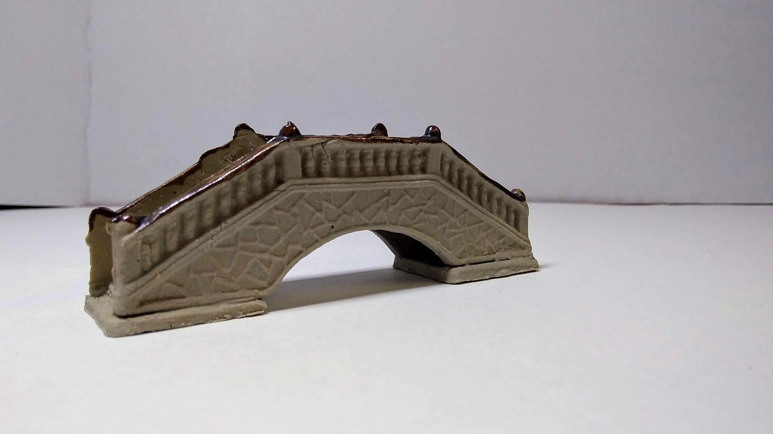Miniature Ceramic Bridge Figurine - 1.75 x 0.5 x .75