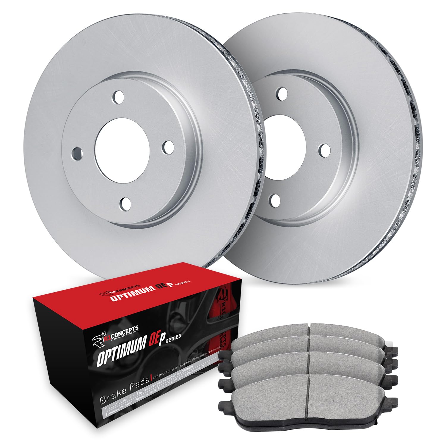 R1 Concepts Carbon Coated Disc Brake Rotor Set with Optimum Oe Pads WDUN1-59131