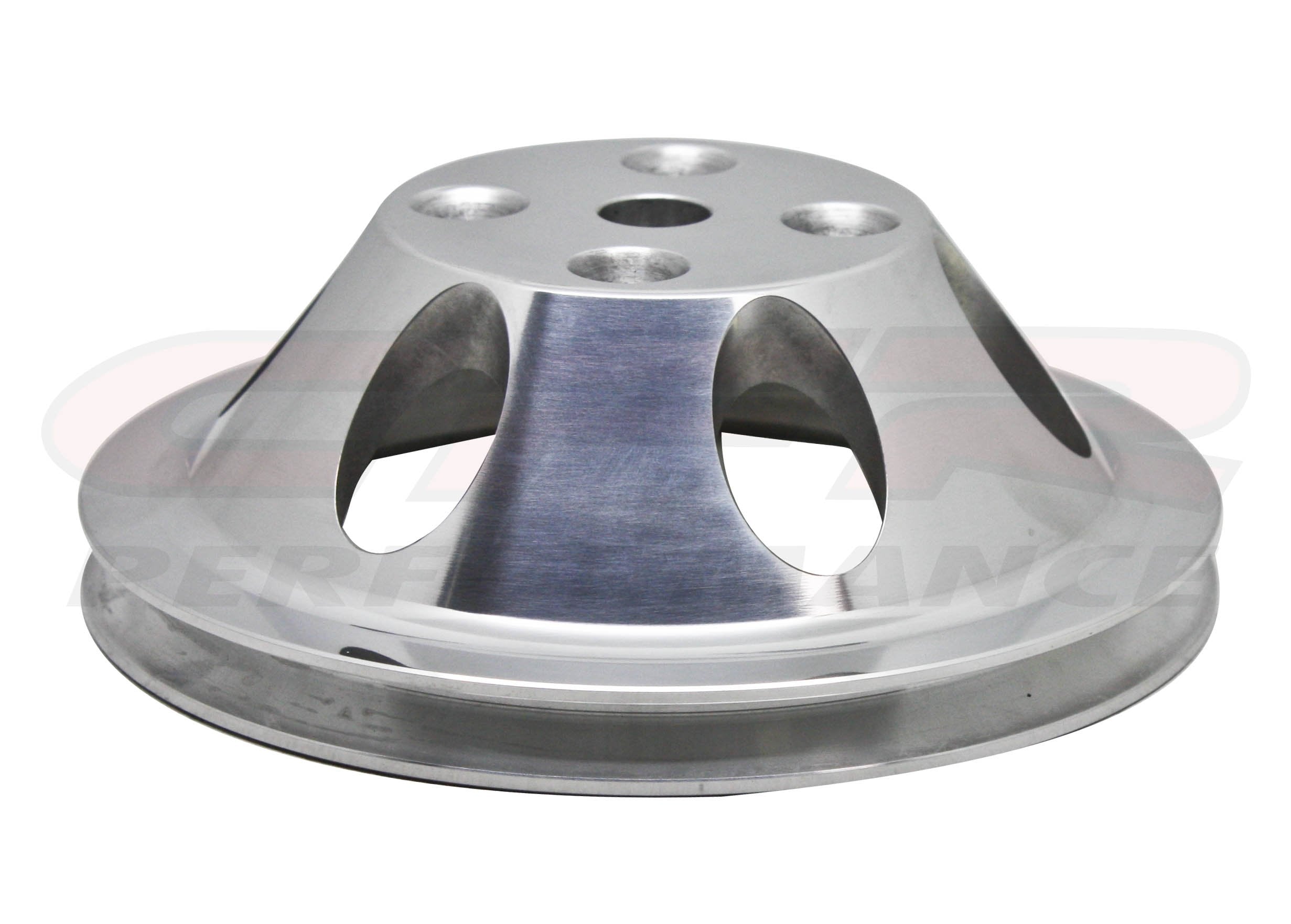 ALUMINUM Compatible/Replacement for CHEVY SB WATER PUMP PULLEY - 1 GROOVE (LONG) - POLISHED