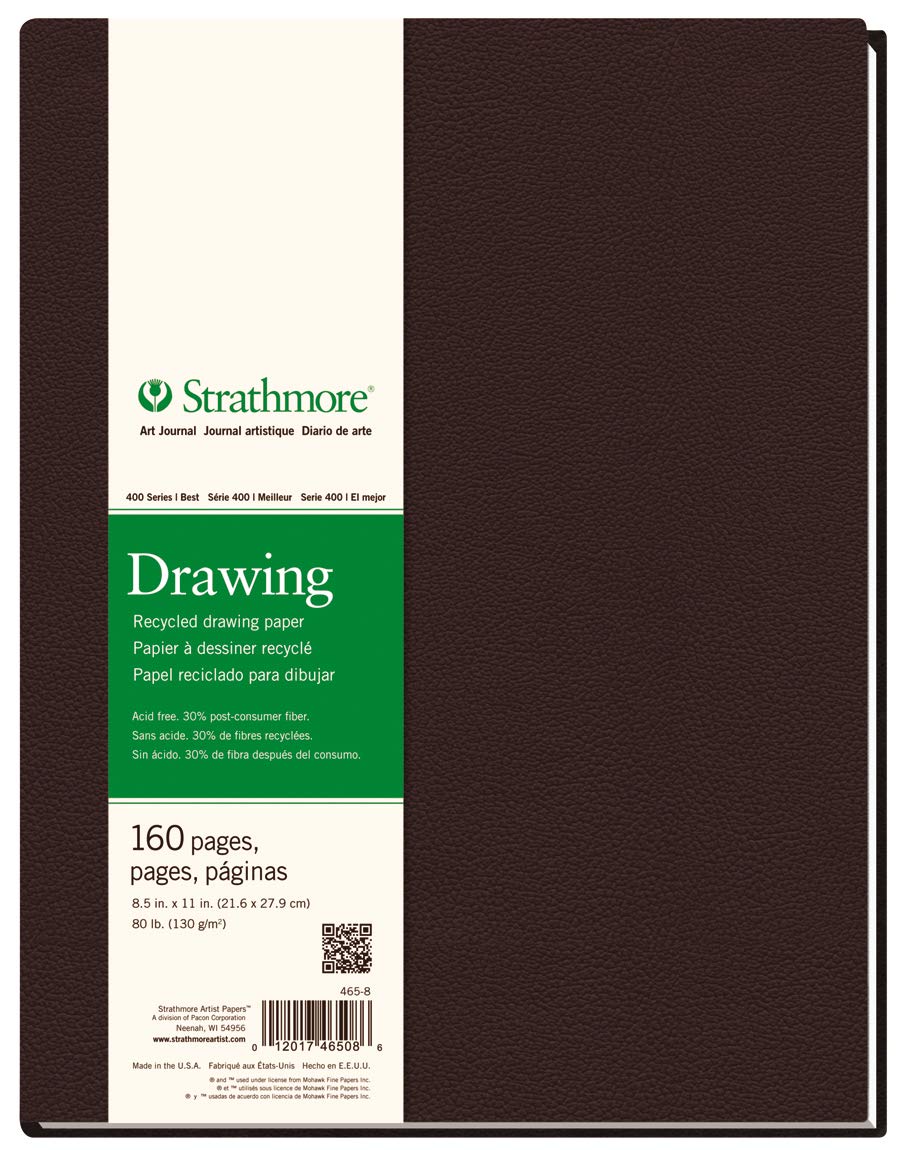 Strathmore 465-8 Recycled Hardbound Art Journal, 160 Pages, 8.5 X 11