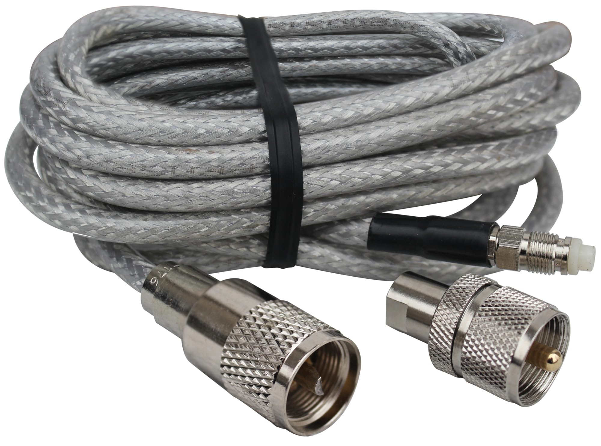 PROCOMM 12 RG8X SUPER MINI 8 COAX WITH SOLDERED PL259 ON ONE END AND FME CONNECTOR WITH UHF ADAPTOR