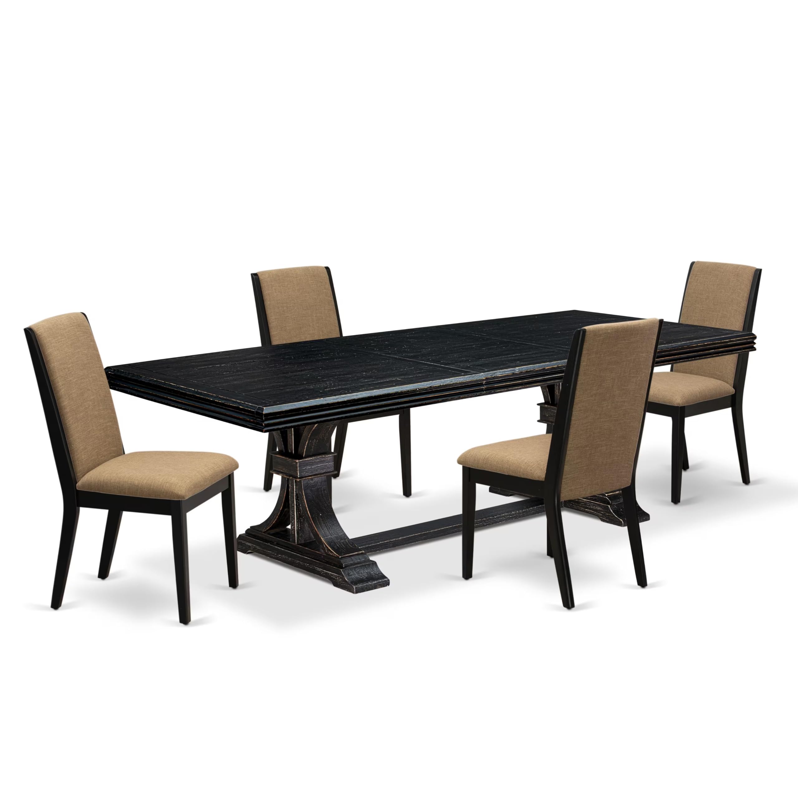 5 Pieces Dining table Set of a Rectangular Dining Table and 4 Kitchen Chairs