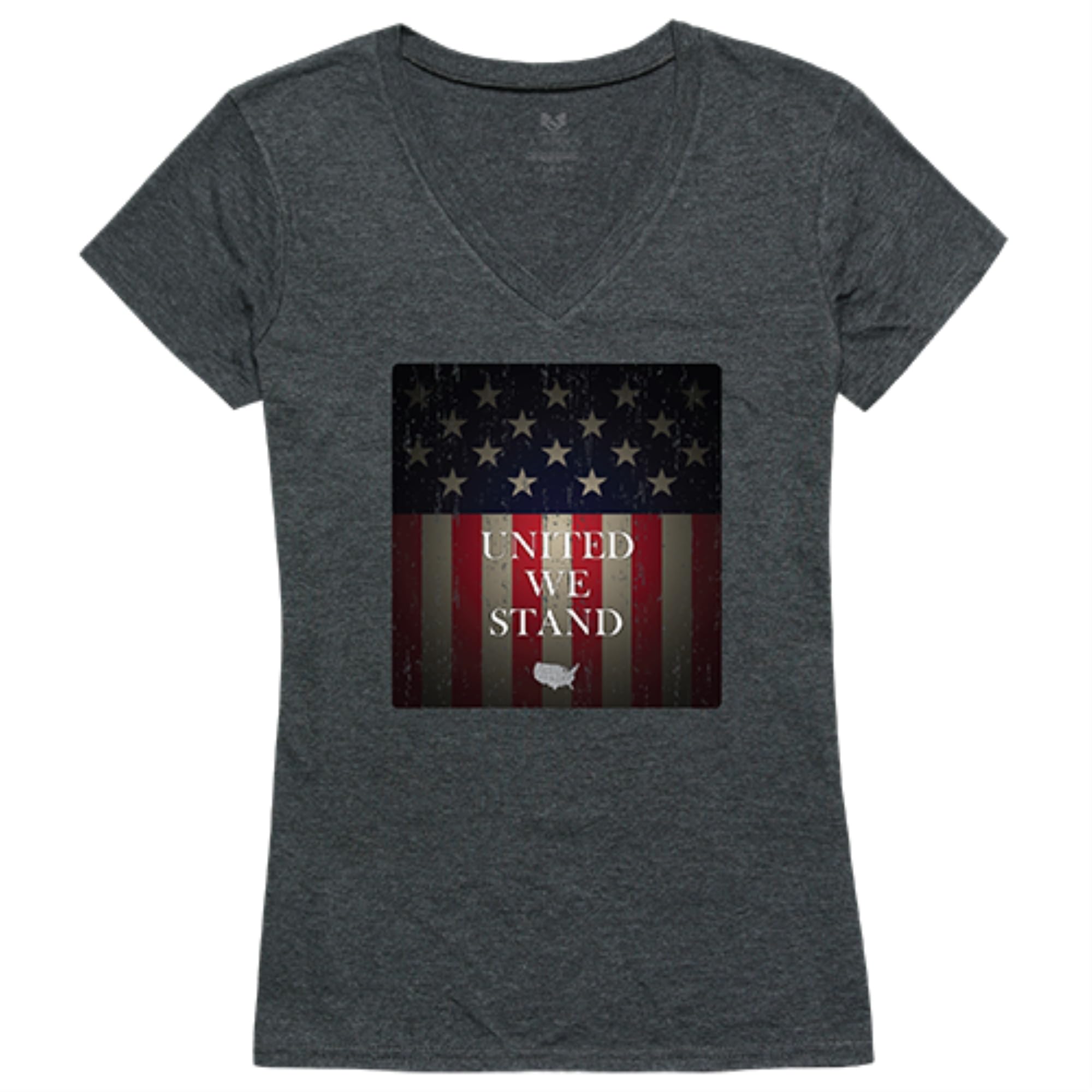 Graphic V-Neck, United We, H.Char, 2X