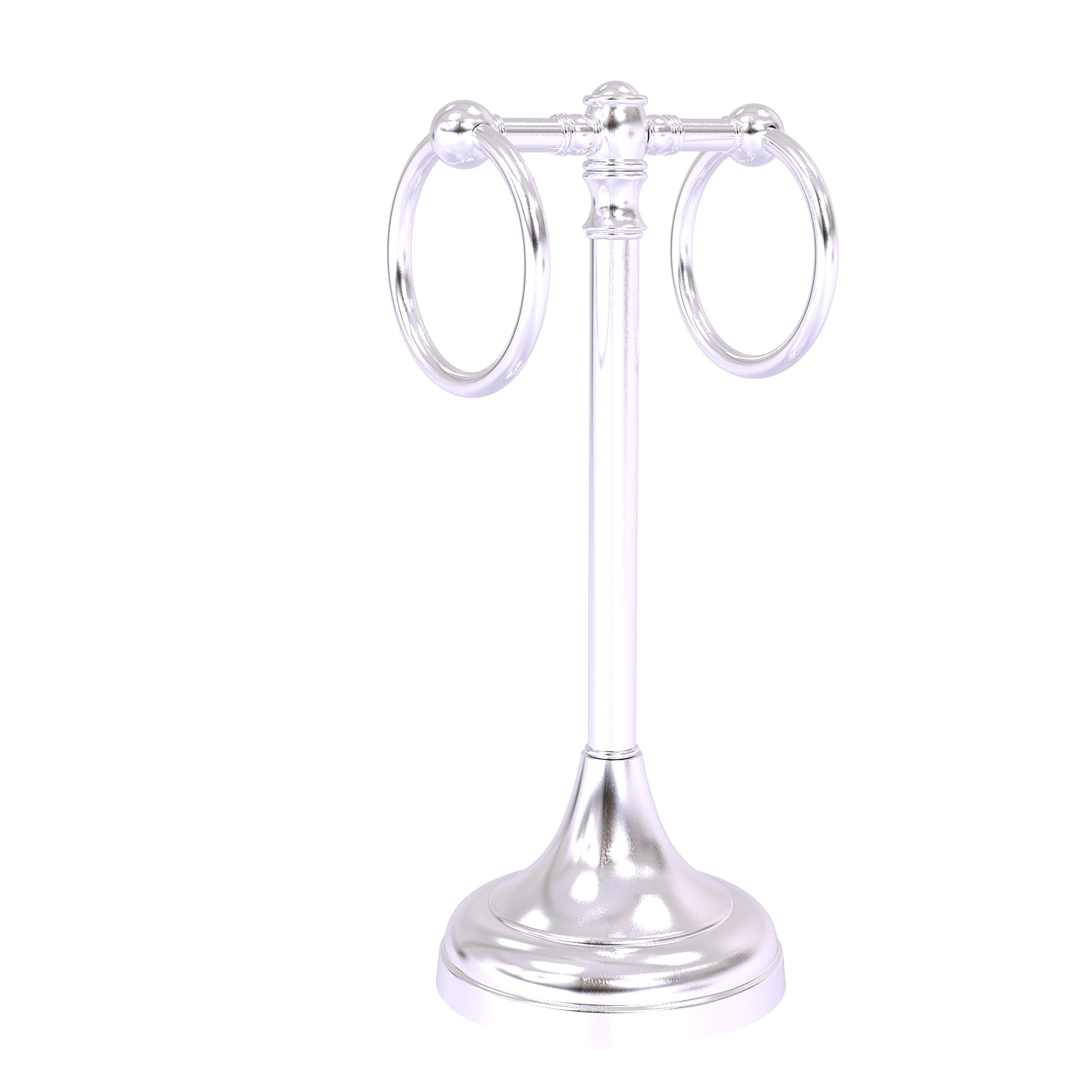 Carolina Collection 2 Ring Guest Towel Stand - Satin Chrome