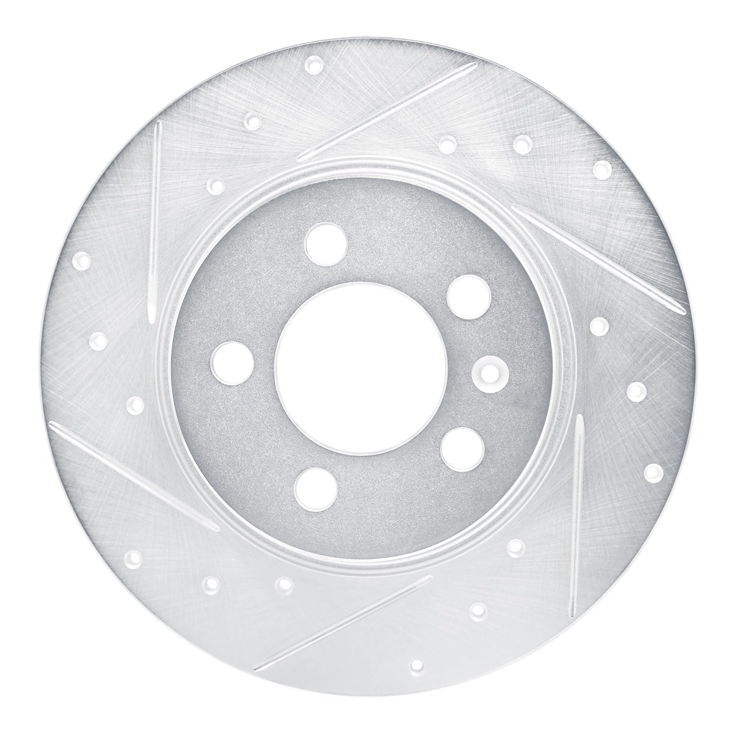 R1 Concepts Brake Rotor Drilled and Slotted Silver EDZ-92104L