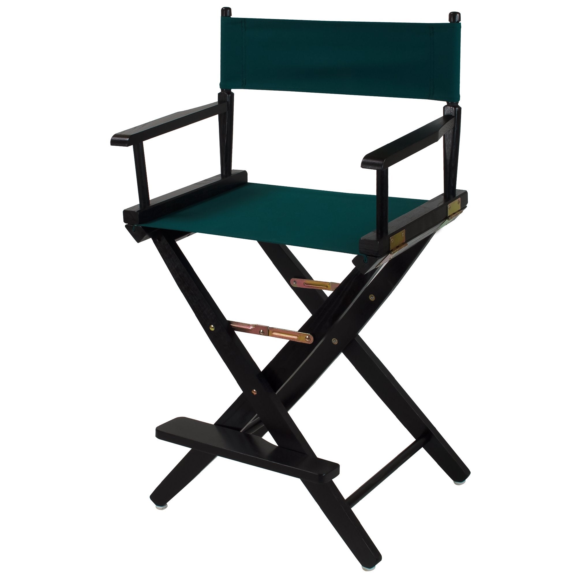 Extra-Wide Premium 24  Directors Chair Black Frame W/Hunter Green Color Cover