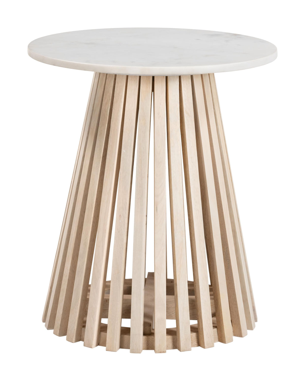 Zuo Mazara Side Table White & Natural