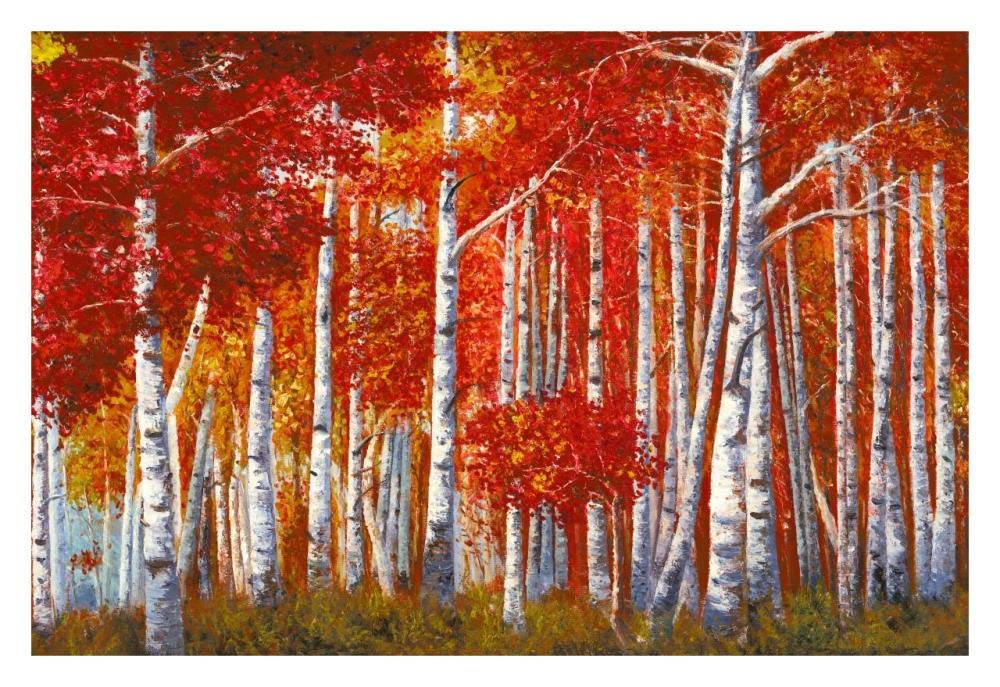 Bosco di betulle-Paper Art-32x22”