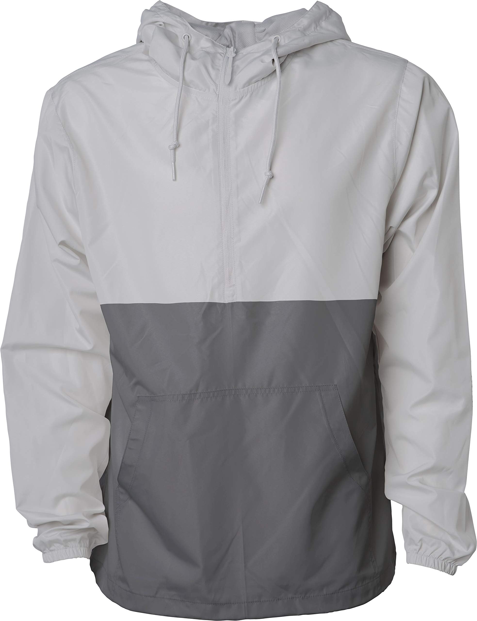 Independent Trading Co. Unisex Lightweight Quarter-Zip Windbreaker Pullover Jacket - Black, M