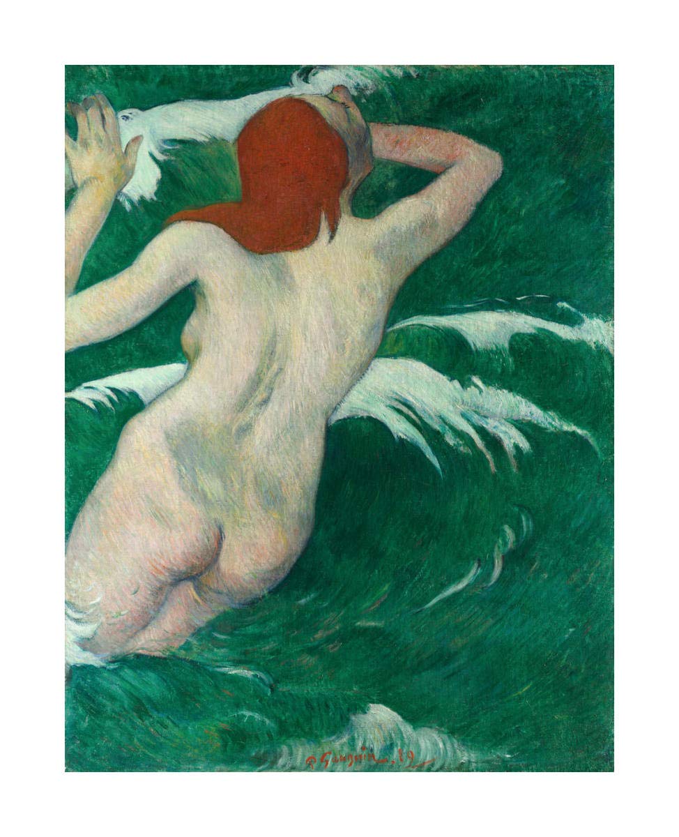 In the Waves, 1889 -Paper Art-19.188x24”