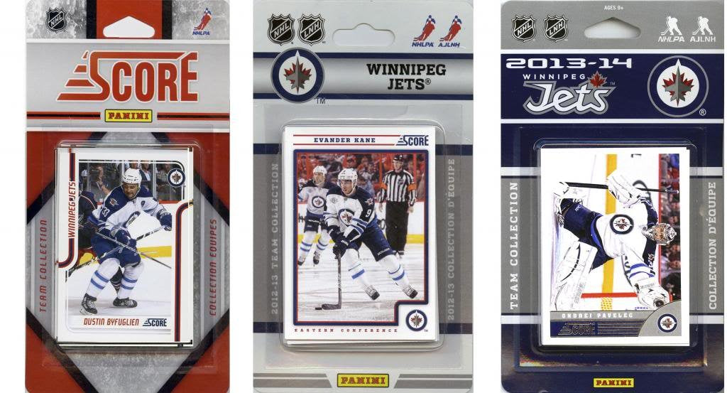 NHL Winnipeg Jets 3 Different Licensed Trading Card Team Sets