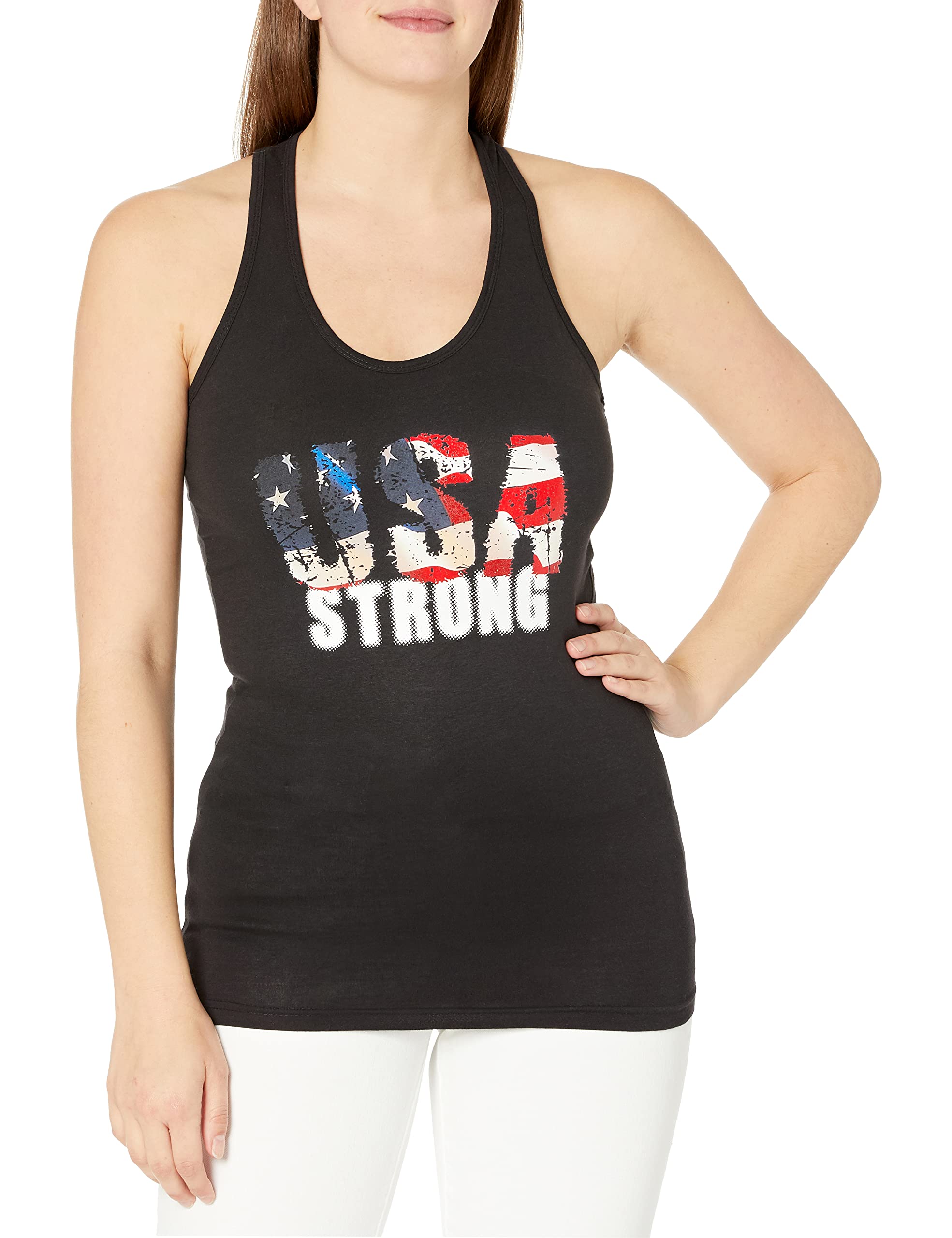 Graphic Tank, USA Strong 1, Black, L