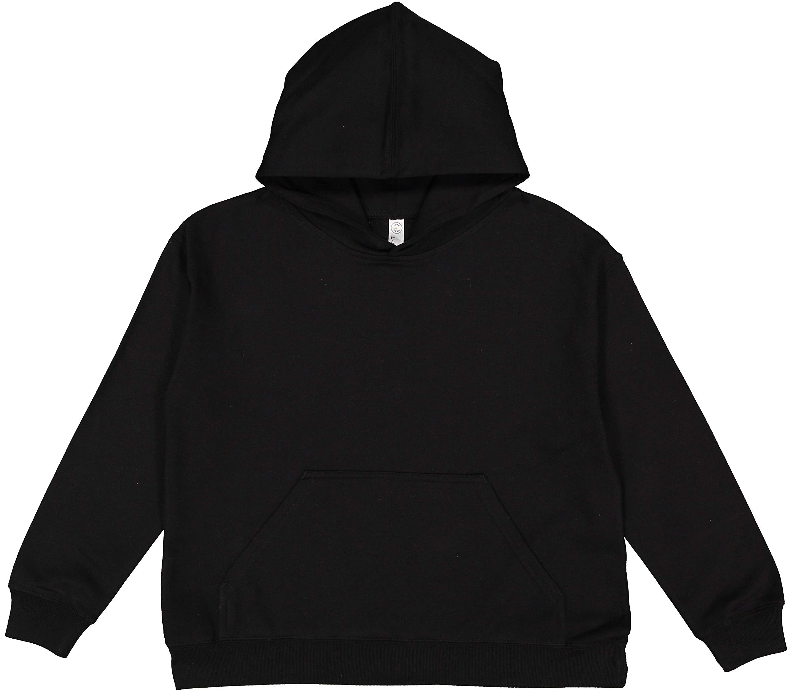 LAT Youth Pullover Hooded Sweatshirt - Black, XS