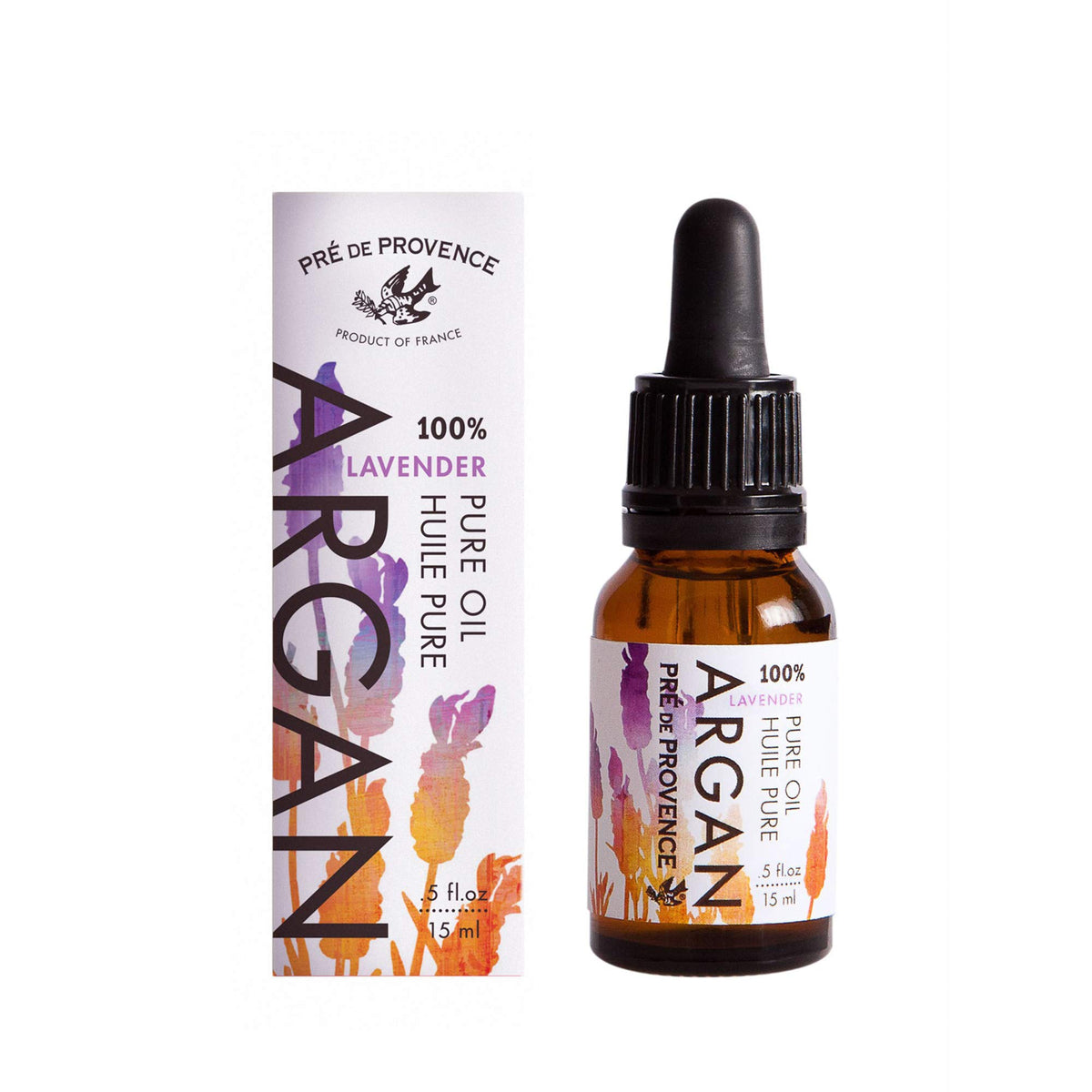 Pre De Provence Moroccan Argan Oil For Skin, Face, Hair, & Nails (0.5 Oz) - Lavender