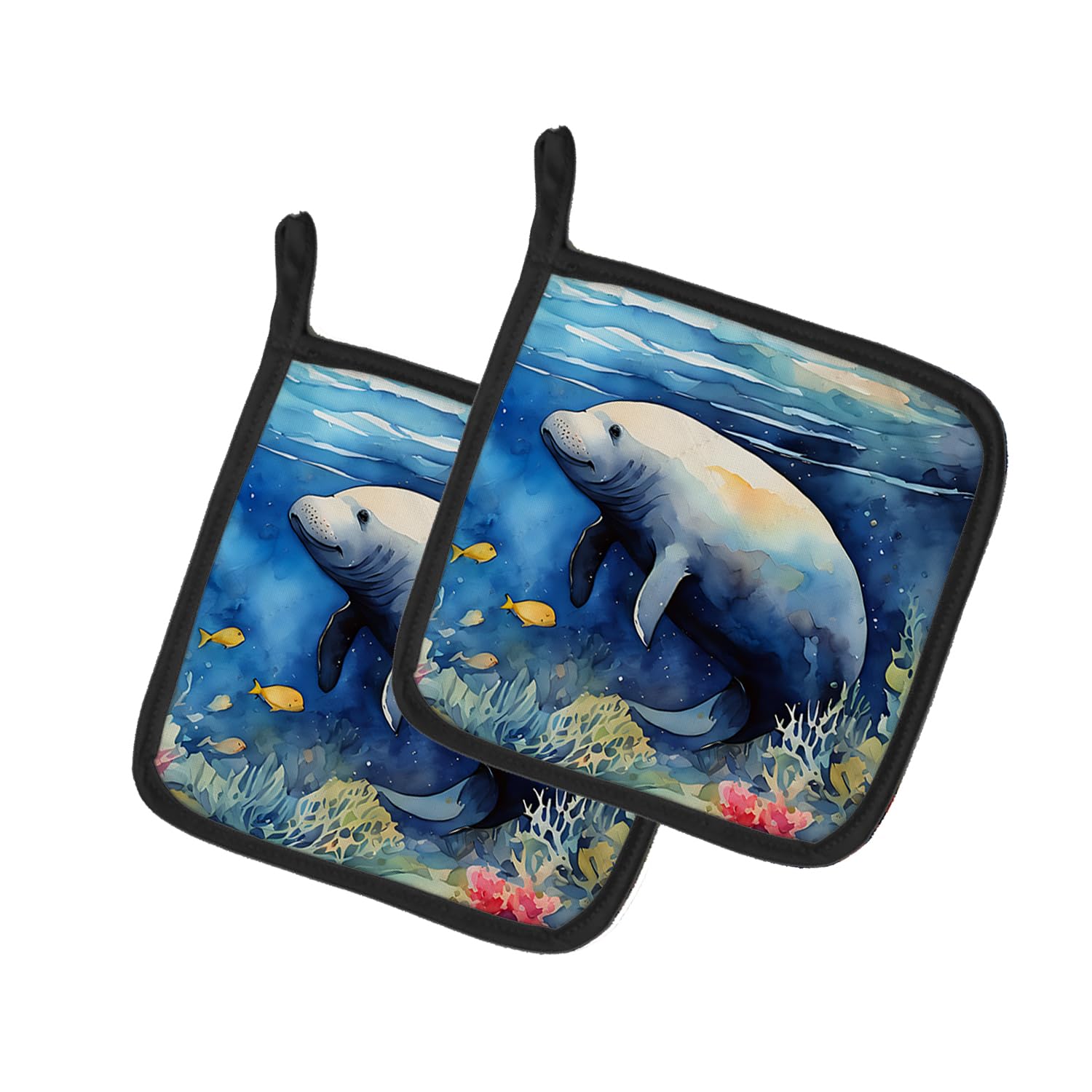 Manatee Pair of Pot Holders