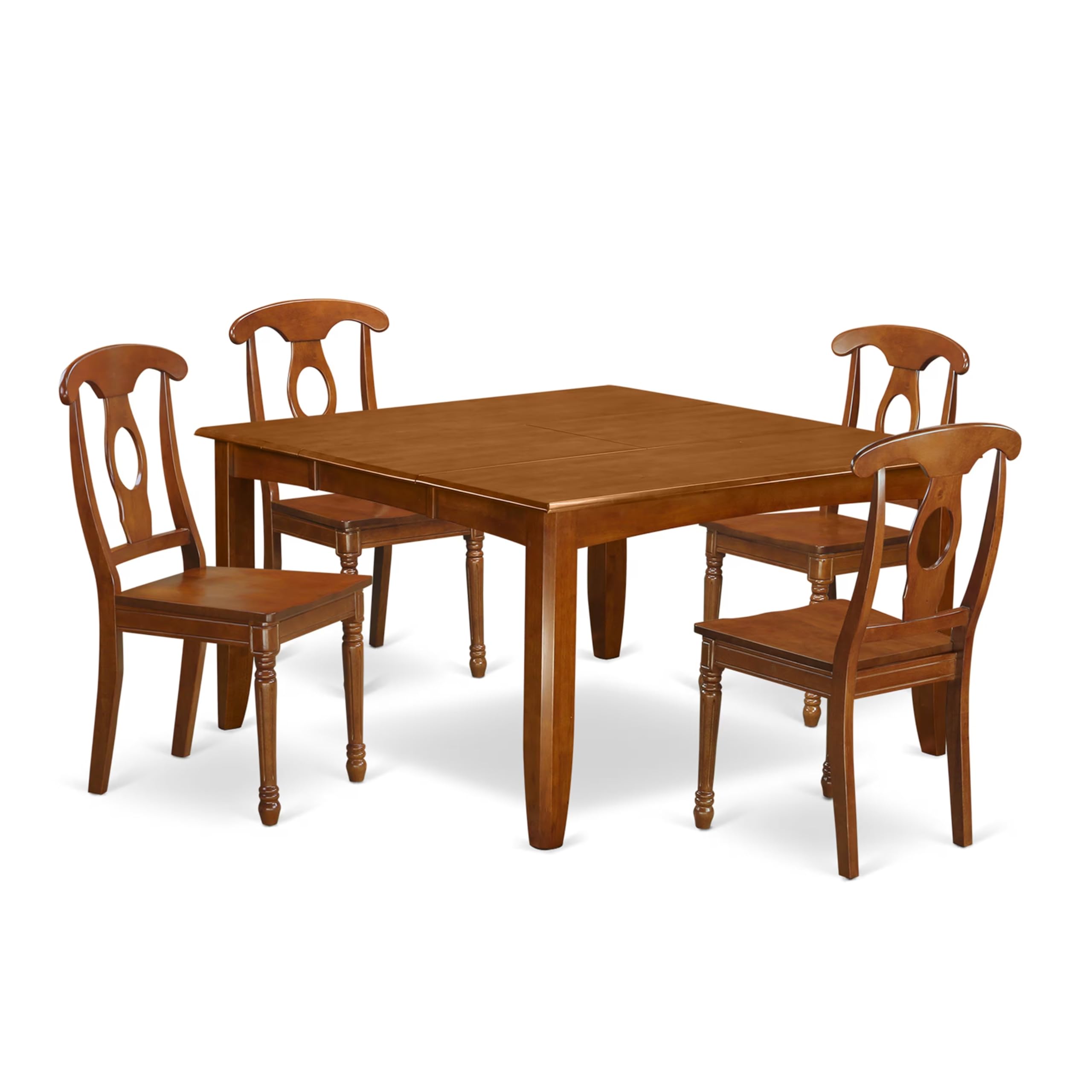 5  Pc  Dining  room  set-Table  with  Leaf  and  4  Kitchen  Chairs.