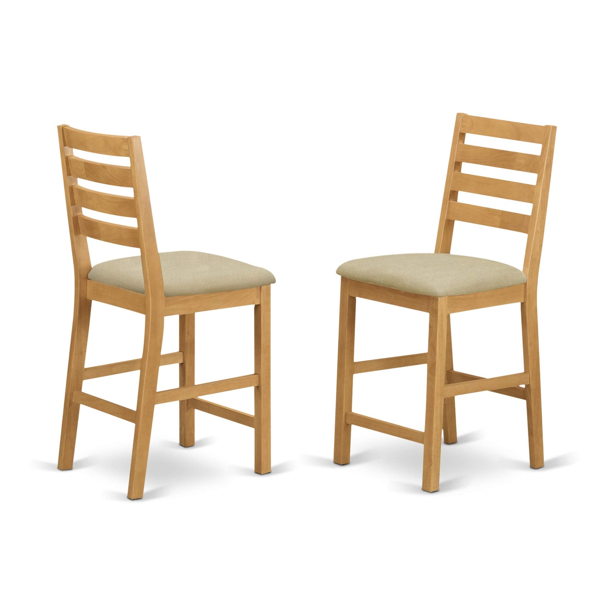 Casafoyer Elegant Oak Finish Dining Kitchen Bar Stool | Modern Design | Comfortable Upholstered Seat