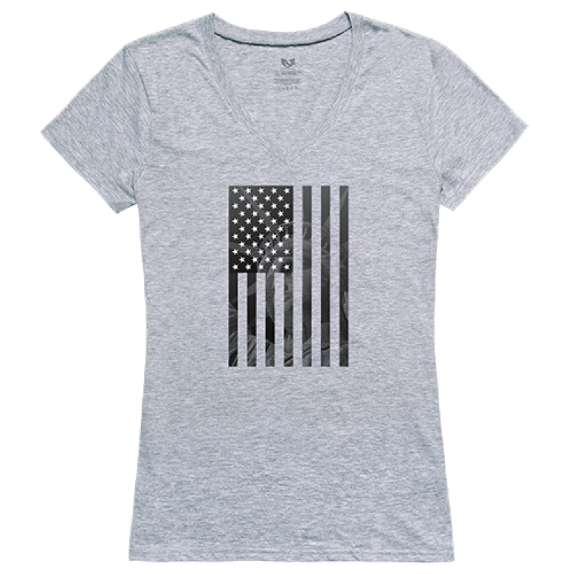 Graphic V-Neck, Liberty, H.Grey, 2X