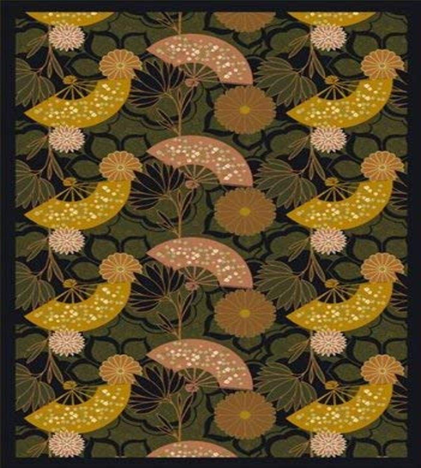 Joy Carpets Kaleidoscope Pacific Rim 54 x 78??Indoor Area Rug in Color Olive