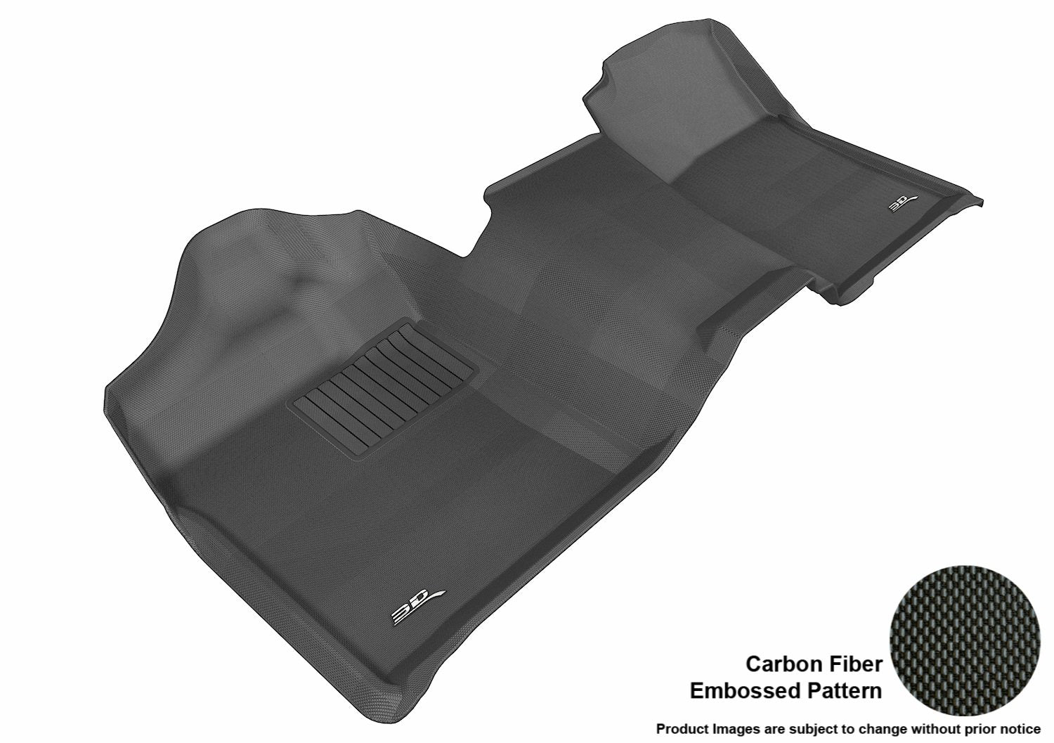3D MAXpider CHEVROLET SILVERADO 1500 REGULAR CAB / GMC SIERRA 1500 REGULAR CAB 2007-2013 KAGU BLACK R1 BENCH SEAT (1 PC)