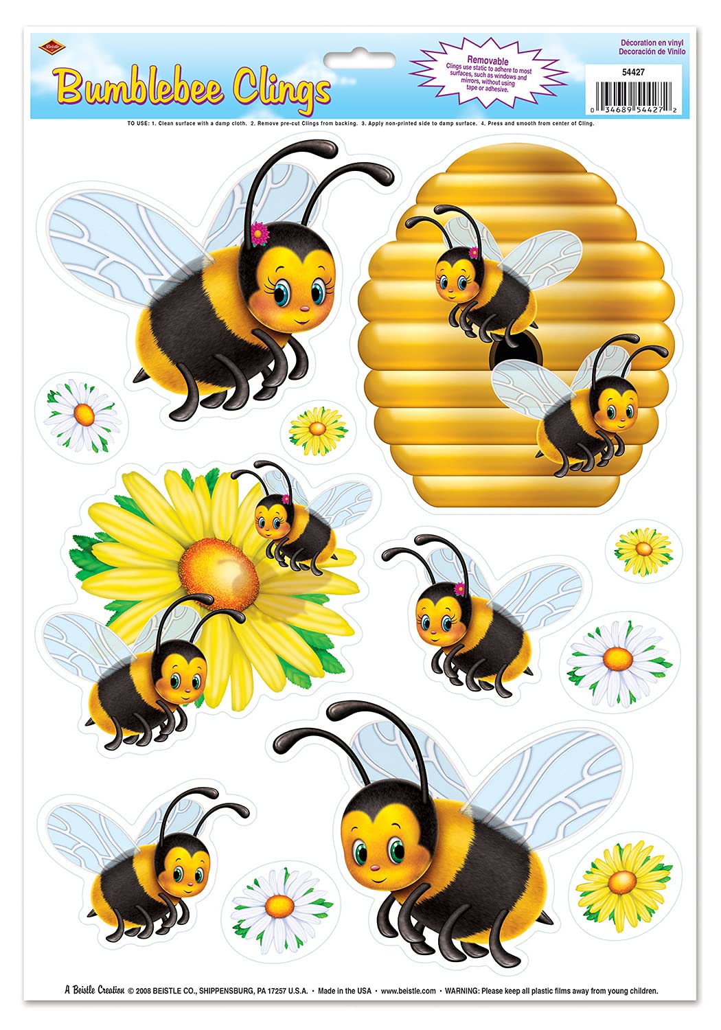 Bumblebee Clings (Pack of 12)