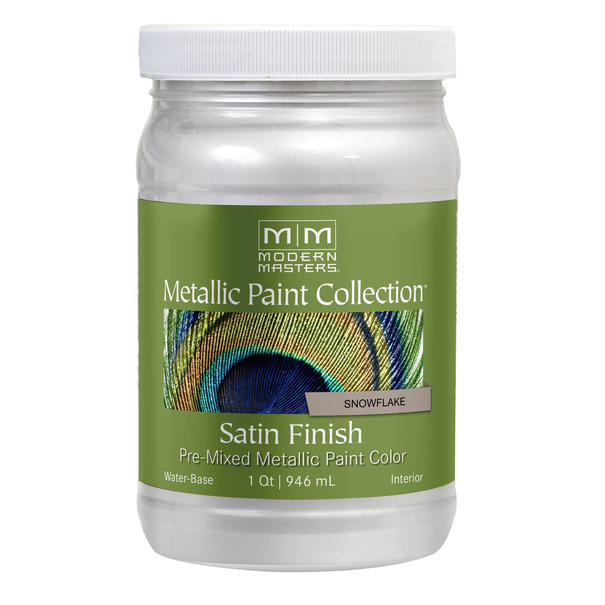 Modern Masters 1 Qt Me707 Snowflake Metallic Paint Collection Water-Based Decorative Metallic Paint