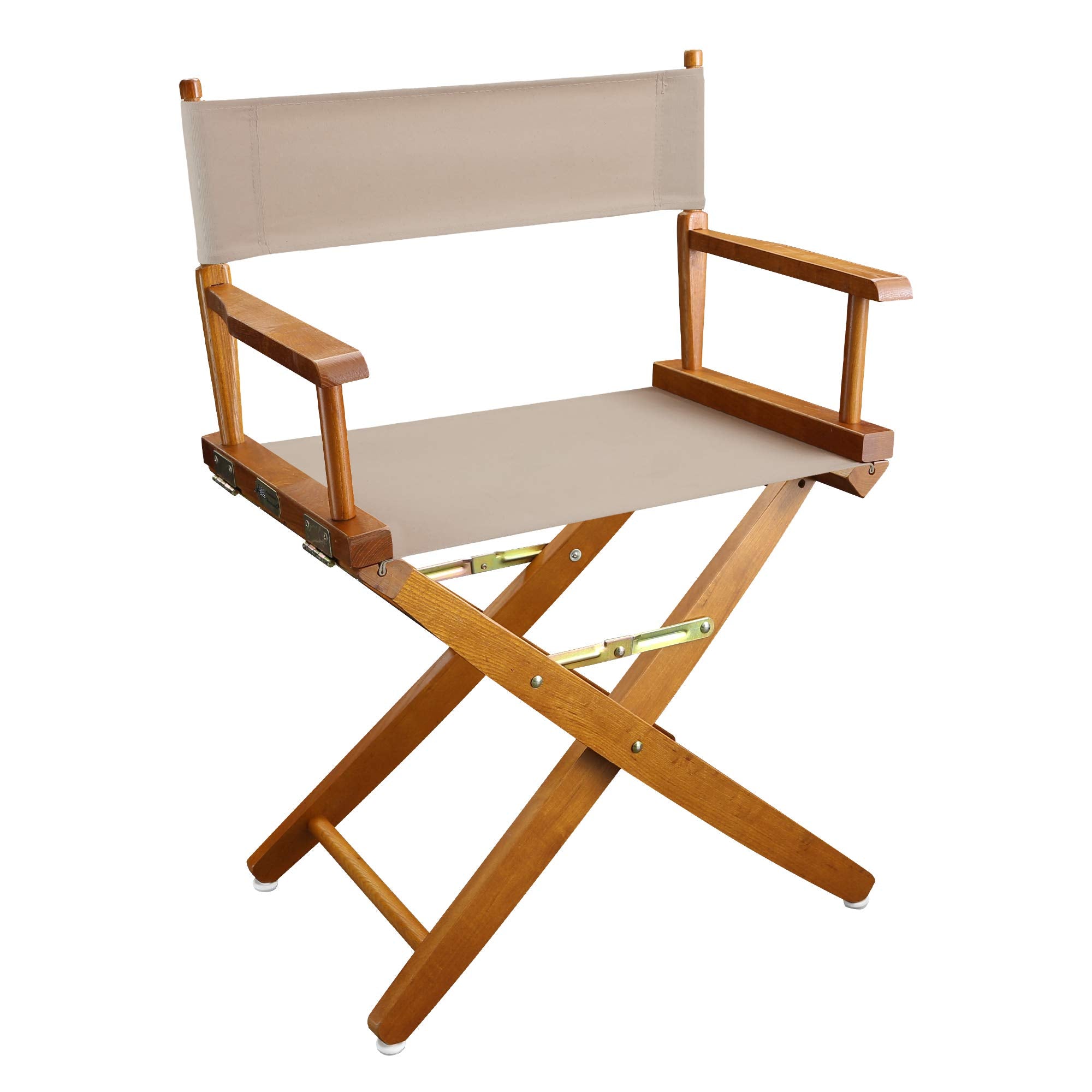 Casafoyer Extra-Wide Premium 18″  Directors Chair Mission Oak Frame W/Natural Color Cover - (Pack Of 2)
