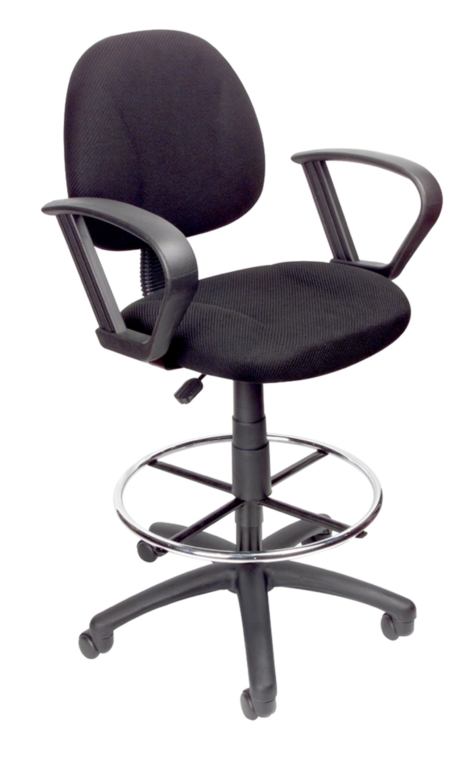 Boss Office Products Drafting Stool W/Footring And Loop Arms