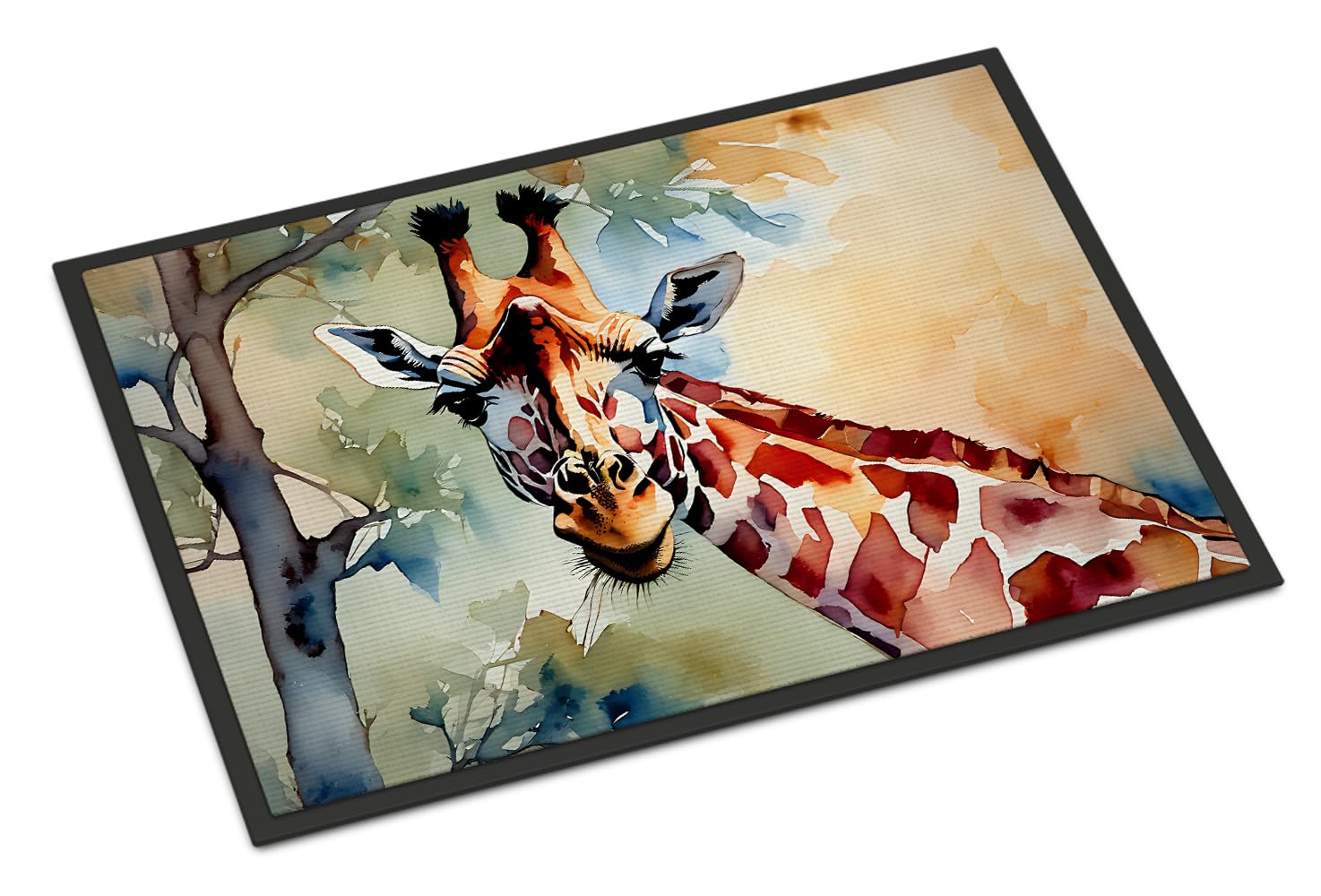 Carolines Treasures DAC2914JMAT Giraffe Doormat Front Door Mat Indoor Outdoor Rugs for Entryway, Non Slip Washable Low Pile, 24H X 36W
