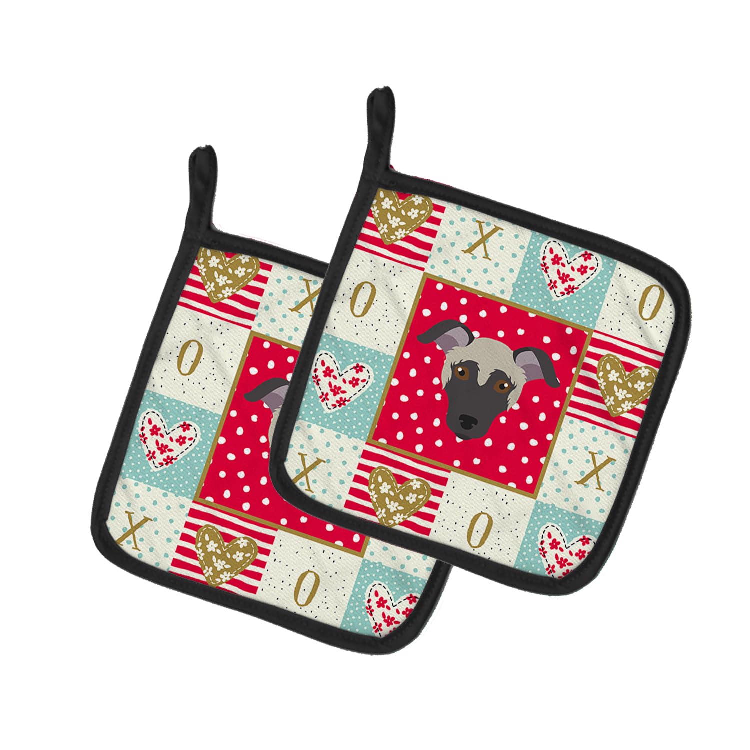 Argentine Pila Dog Love Pair of Pot Holders