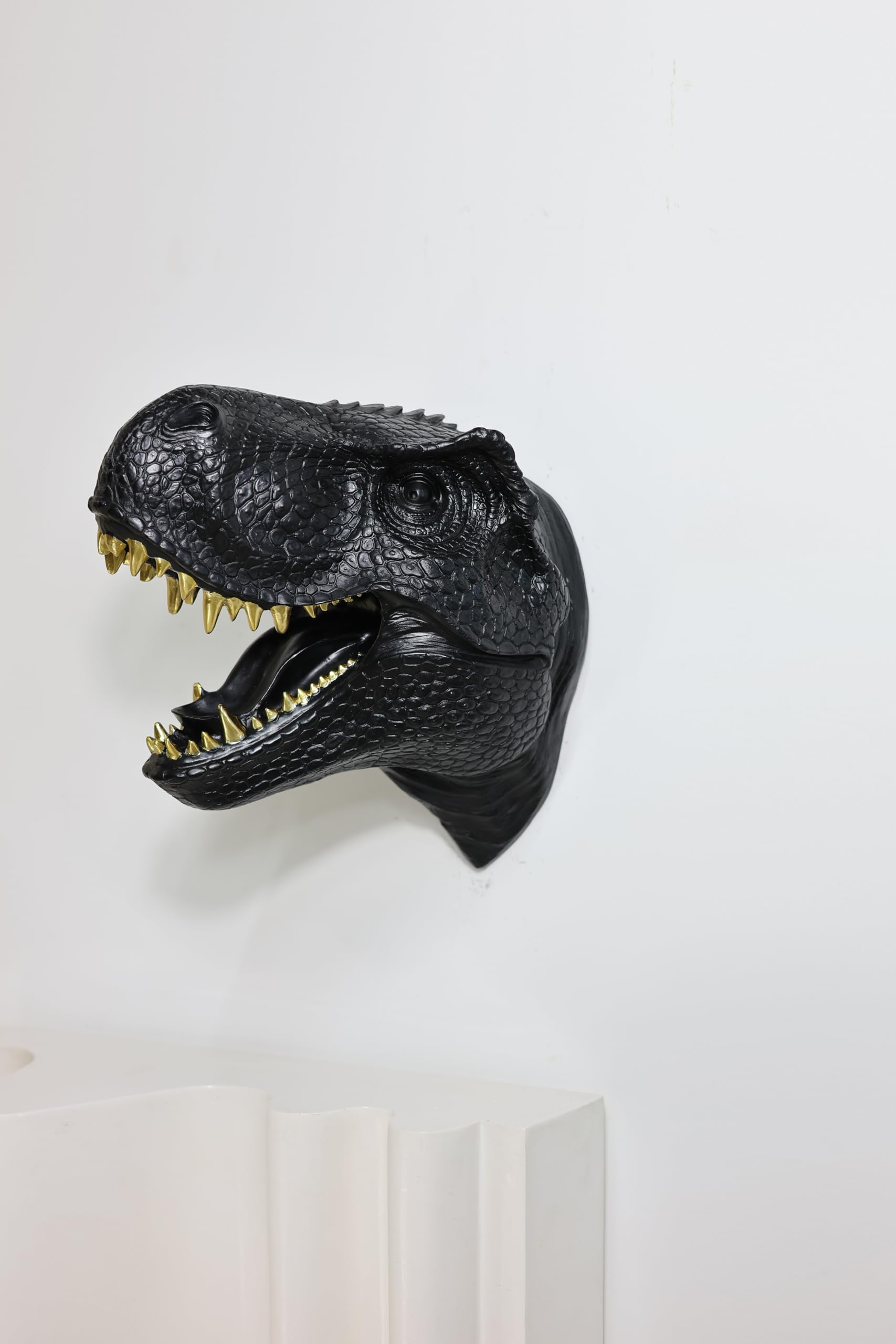 Hi-Line Gift Ltd 75642-C-BK Dinosaur Head Sculpture Black Color Wall Mounted Ornament