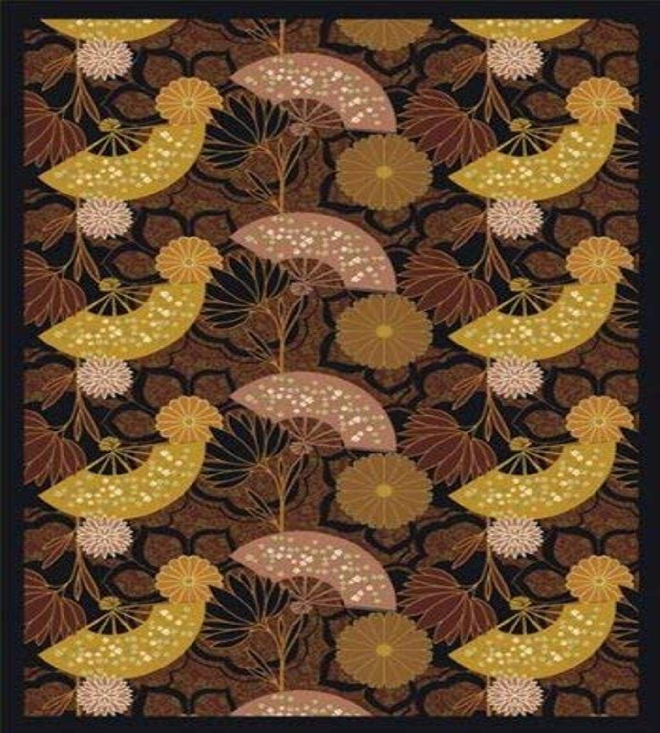 Joy Carpets Kaleidoscope Pacific Rim 54 x 78??Indoor Area Rug in Color Burgundy