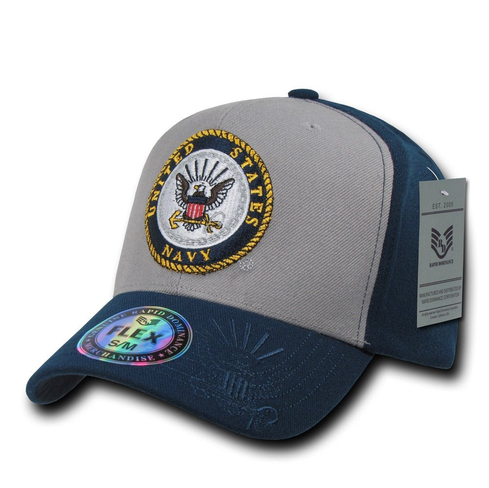 Flex Military Caps, Navy, Grey, L_XL