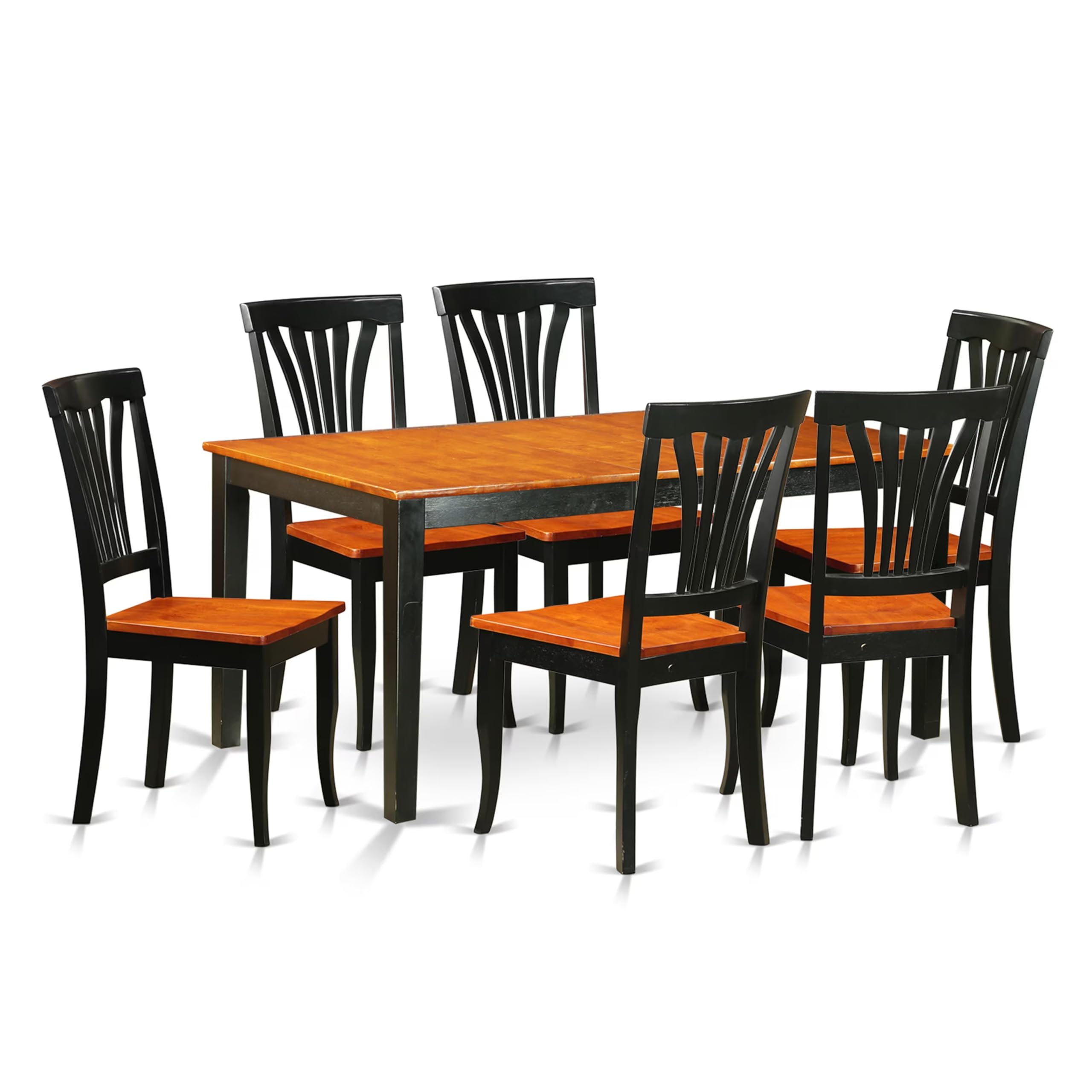 7  PC  Kitchen  Table  set-Dining  Table  and  6  Wood  Chairs