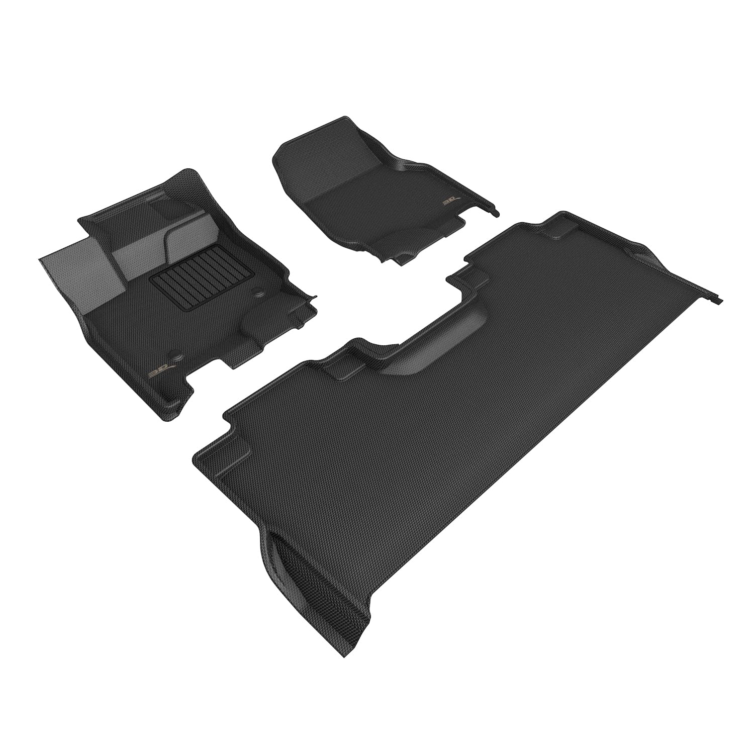 3D MAXpider Compatible with FORD F-150 SUPERCREW 2021-2026 BUCKET SEATS, KAGU BLACK R1 R2 (VINYL FLOOR, W/UNDERSEAT STORAGE)