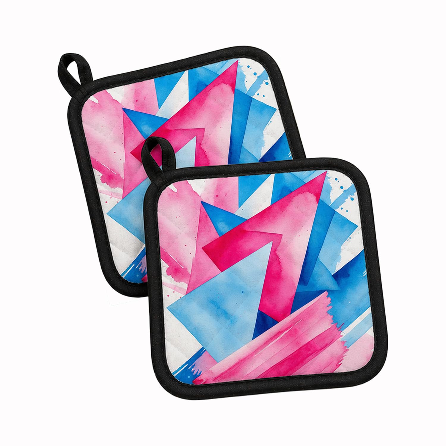 Carolines Treasures Trans and Proud Pride Pot Holder Set of 2 Heat Resistant Quilted Hot Pads 7.5 x 7.5 Inch, Insulated Kitchen Trivets for Cooking & Baking