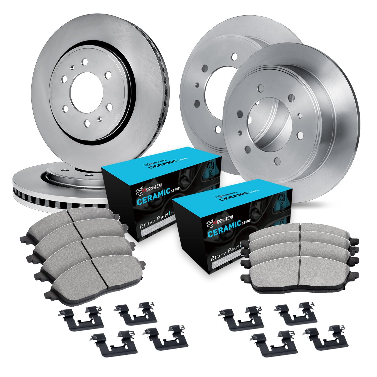 R1 Concepts Disc Brake Rotor Set with Ceramic Pads and Hardware WFWH2-21016