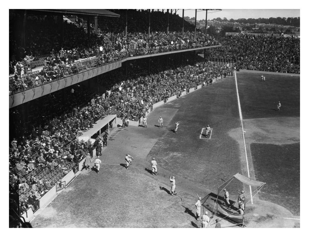 Washington Baseball Game, 1924-Paper Art-18x14”