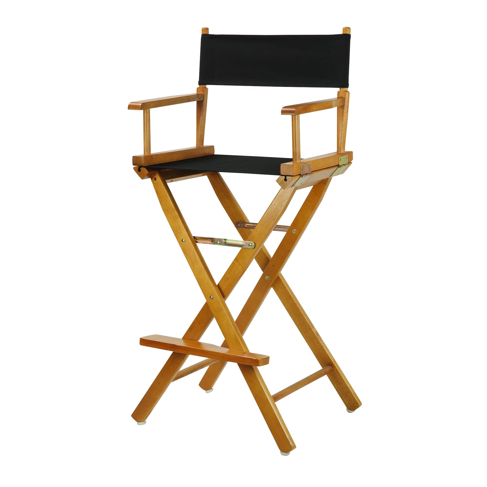 30 Directors Chair Honey Oak Frame-Black Canvas"