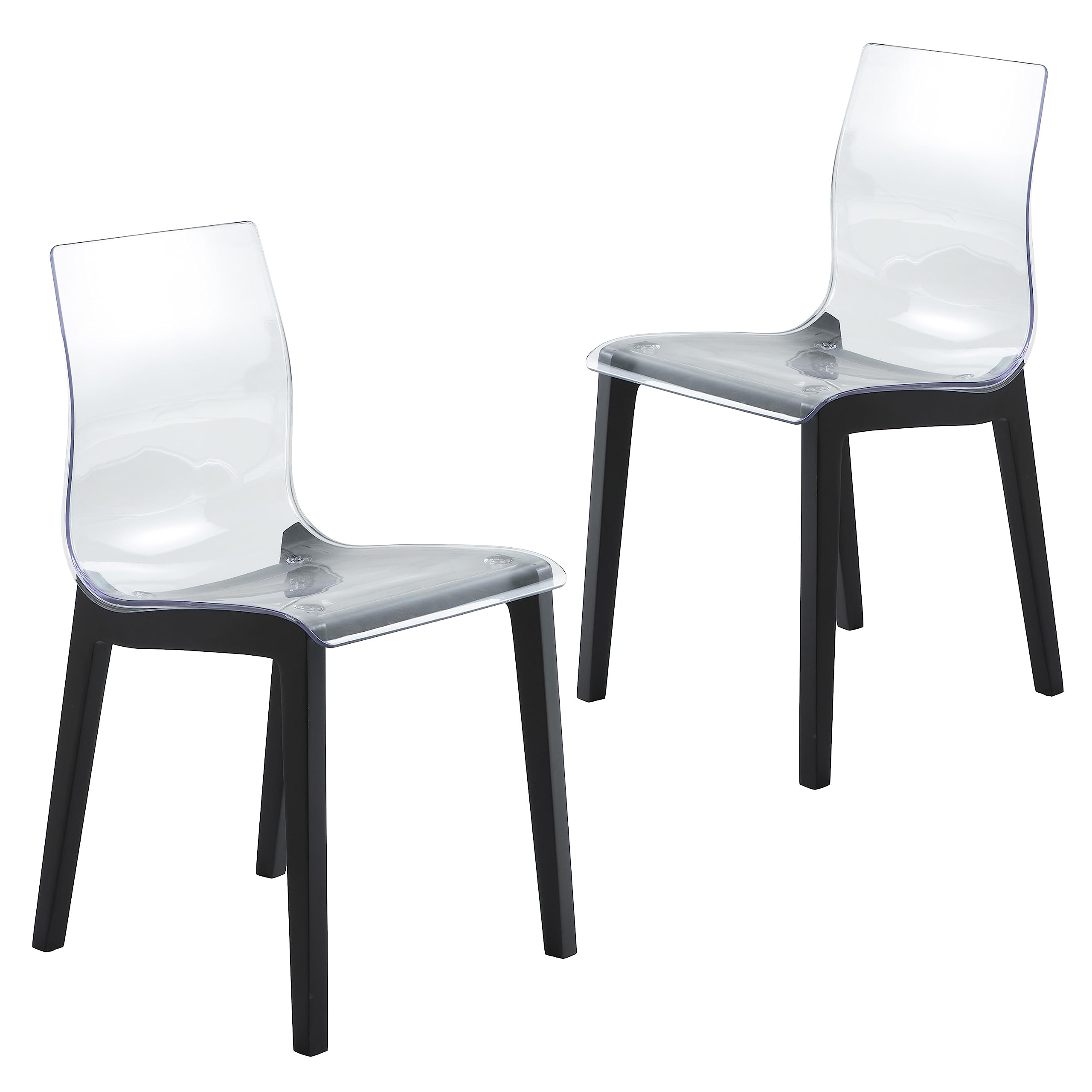 Leisuremod Marsden Modern Dining Side Chair With Beech Wood Legs Set Of 2