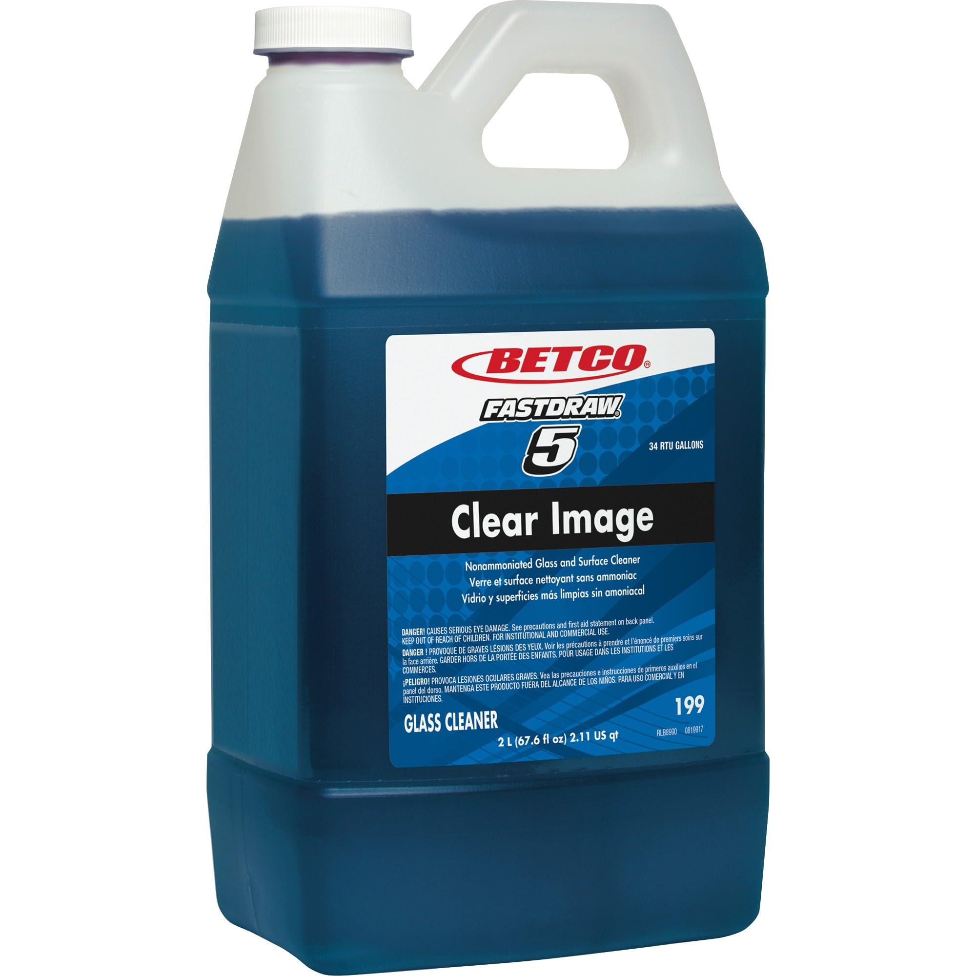Betco, BET1994700EA, Clear Image Concentrated Glass Cleaner, 1 Each, Blue
